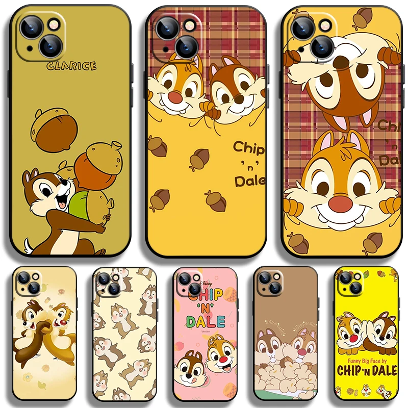 

Chip 'n' Dale Black Phone Case For Apple iPhone 14 13 12 11 Pro Max Mini XS Max X XR 7 8 Plus Cover