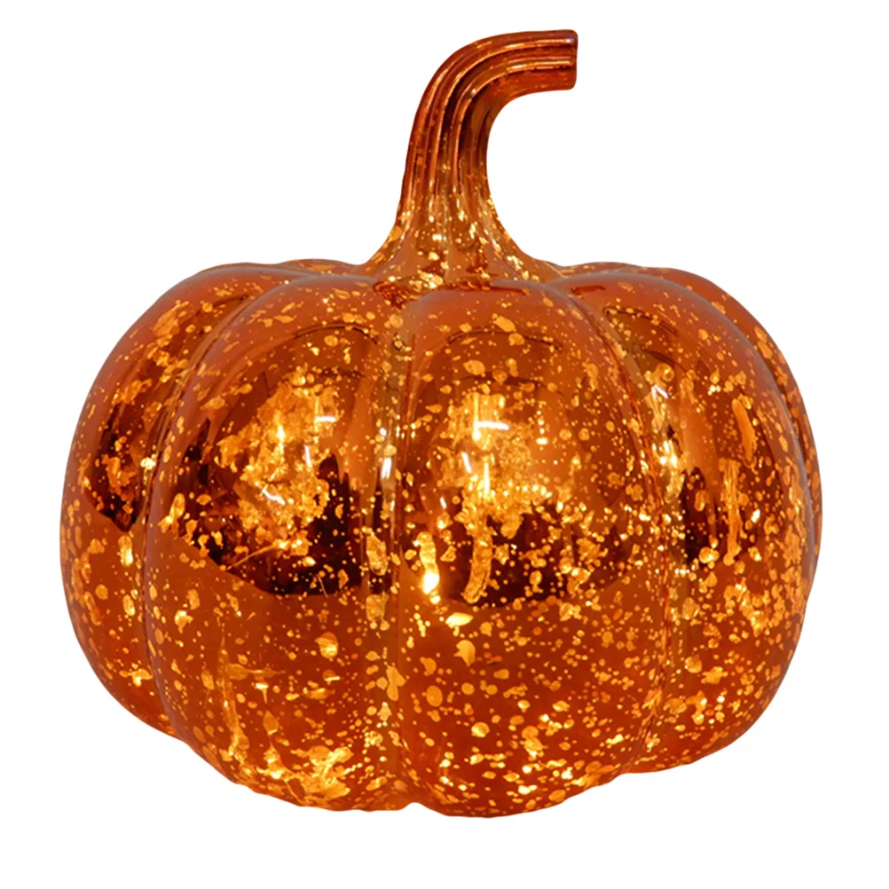 

Halloween Electroplating Pumpkin Glass Lantern Lamp Decor Outdoor Ornaments Adornment