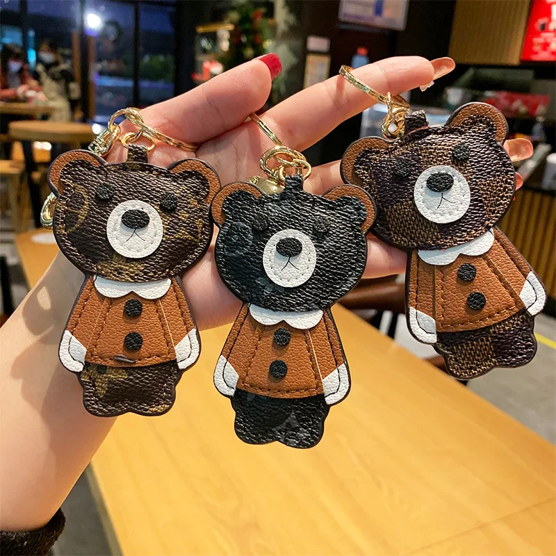 

Bear doll car keychain chain cartoon bear boy couple bag pendant gift wholesale