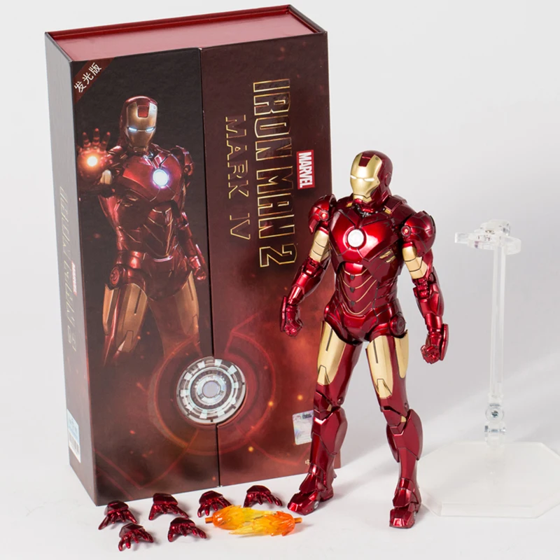 

ZD Toys Iron Man Mark IV MK4 Light Up Action Figure Collectible Model Toy Birthday Gift