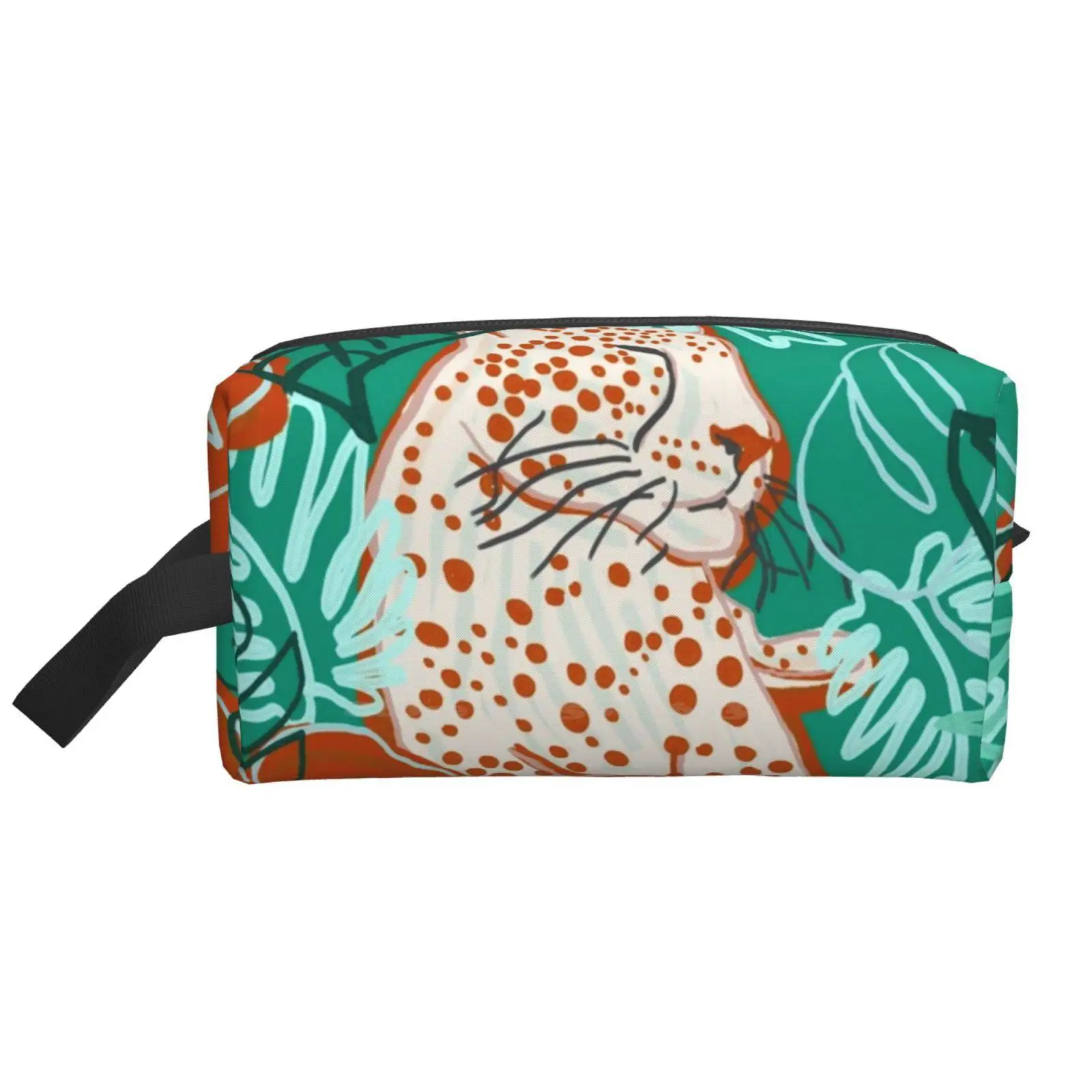 

Jaguar Totem Cosmetic Bag Travel Storge Bags Large Size Wild Big Cats Green Monicamoralesartist Ss19 Summer Wild Nature Nature