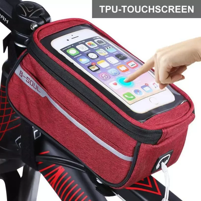 

Bag Waterproof Touch Screen Bag MTB Frame Front Tube Cycling Bag For 6.0 Inches Or Less Phone Cycling Accessories