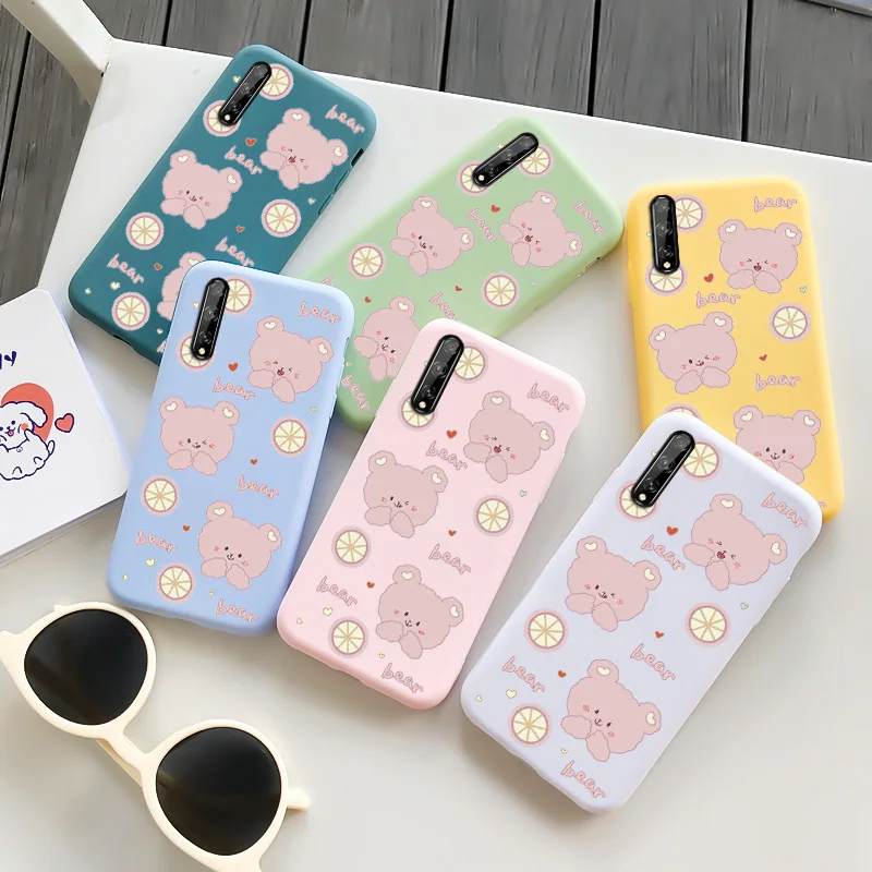 

Adorable Case For HUAWEI P SMART S Z Plus 2019 2020 2021 Silicone Soft Shell Candy Colors For Huawei P Smart s Case