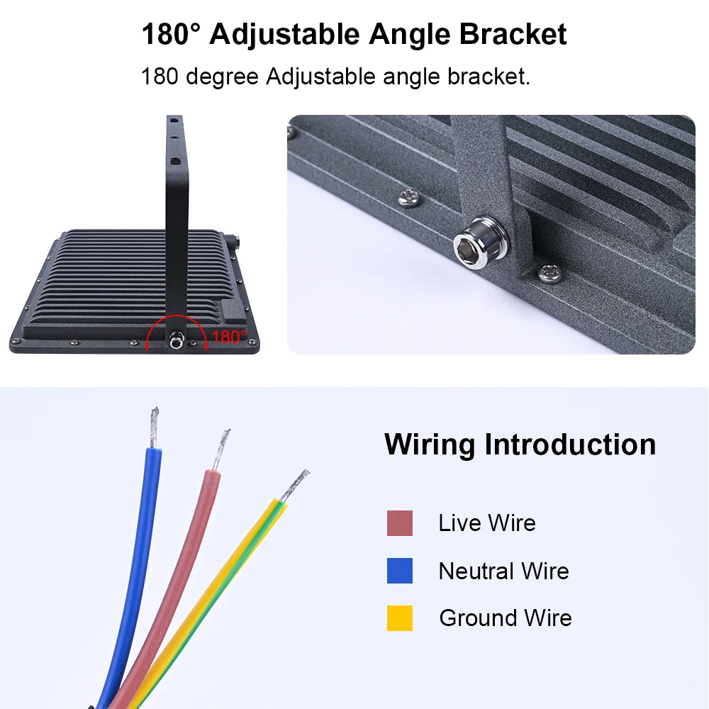 Светодиодный мощный прожектор AC220V10W-300W заводское освещение двора IP67