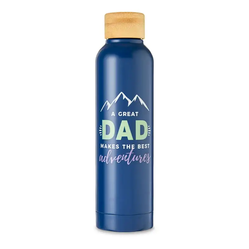 

Outstanding 18oz Metal Water Bottle in Blue - Perfect Celebration Gift for Father's Day, Show Dad How Much You Admire His Great
