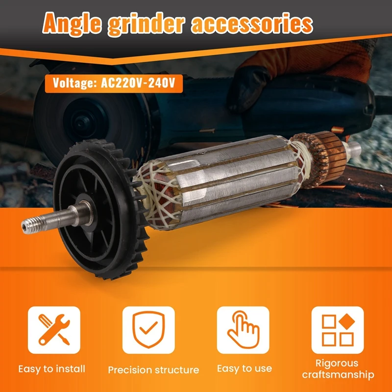 AC220V-240V якорь для замены угловой шлифовальной машины роторный GWS 7-100 7-125