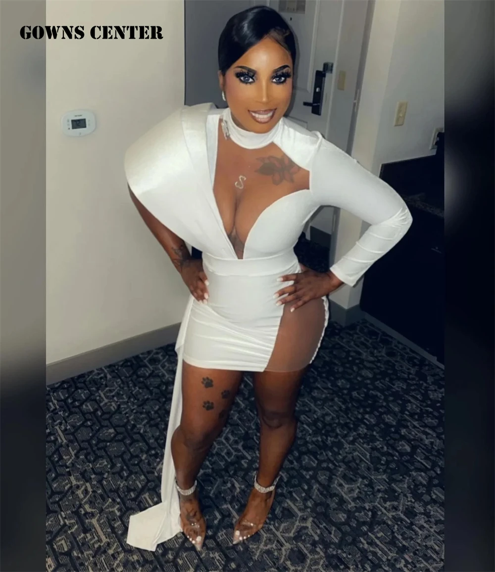 

Long Sleeve White Mermaid Prom Dress Mermaid Ladies Dresses For Special Occasions With Train Party Gowns vestidos de gala