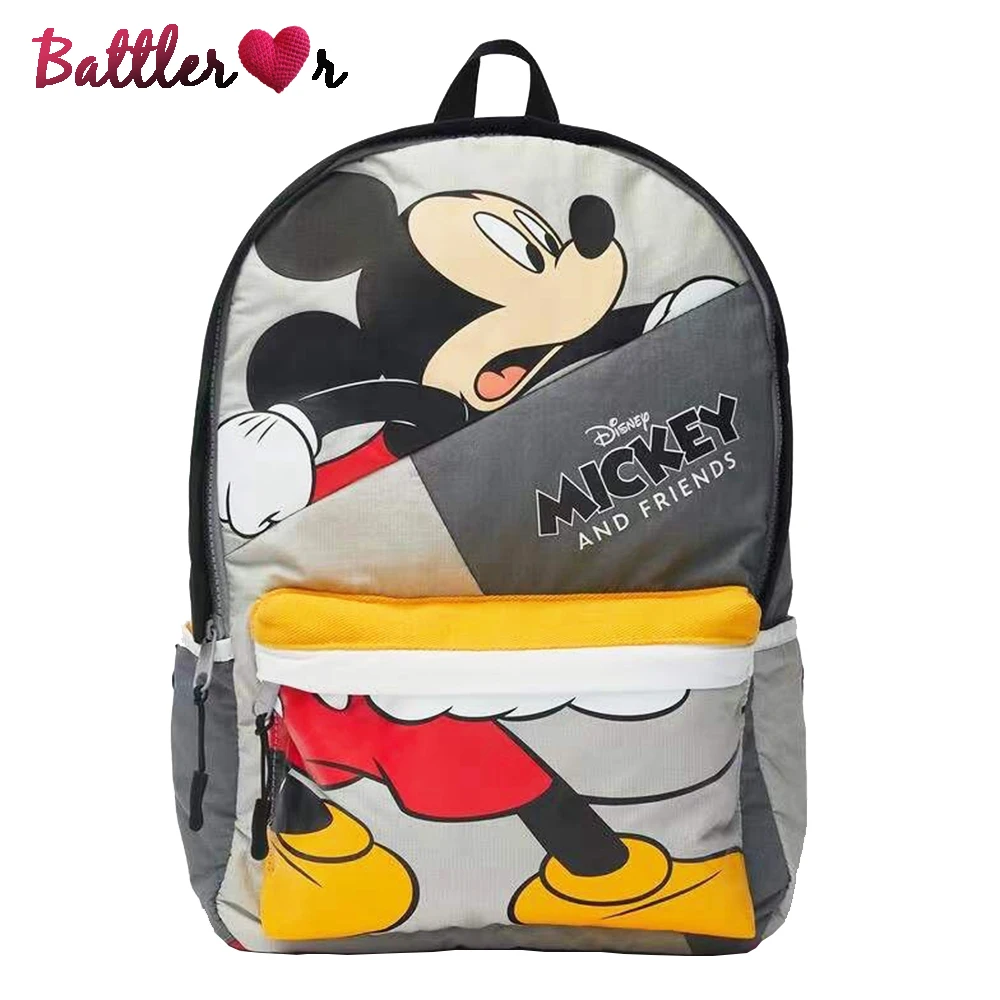 

2022 New Designer Children's Bag Fashion Cartoon Disney Gray Mickey Mouse Boys Girls Backpack Kindergarten Kids School Bagpack