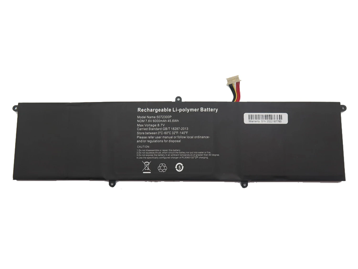 Фото Аккумулятор для ноутбука XUEXING K14 5072300P 7,6 В 6000 мАч 45,6 Втч 10-контактный №1