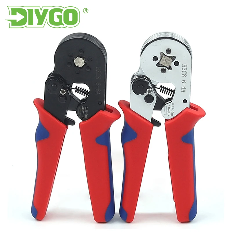 Tubular Terminal Crimping Tools Mini Electrical Pliers HSC8 6-4A 0.25-10mm² 23-7AWG 6-6A 0.25-6mm² High Precision Clamp Sets |