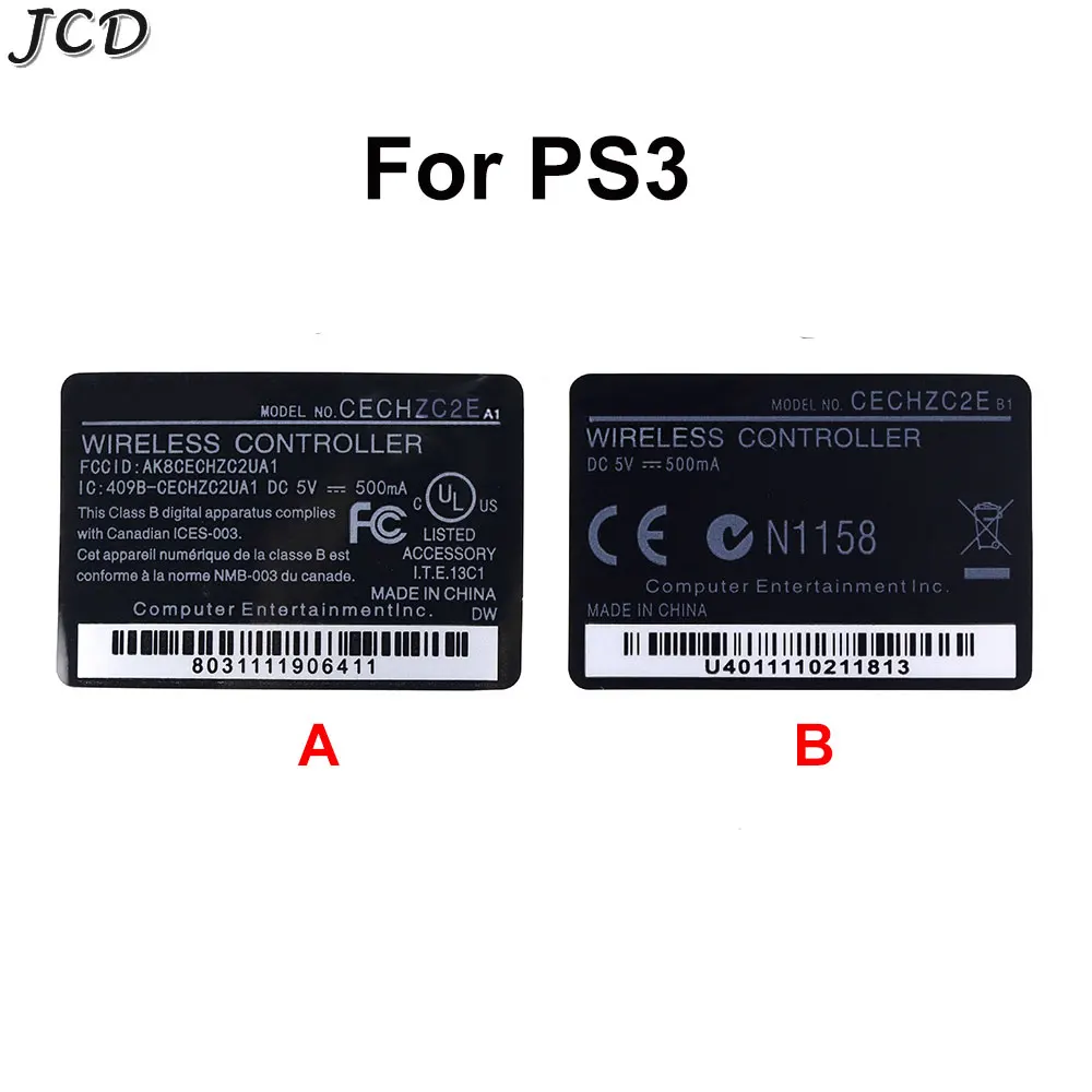 JCD 2PCS High Quality Back Label Housing Shell Sticker Seals For PS3 Wireless Controller Gamepad Handle Sticker