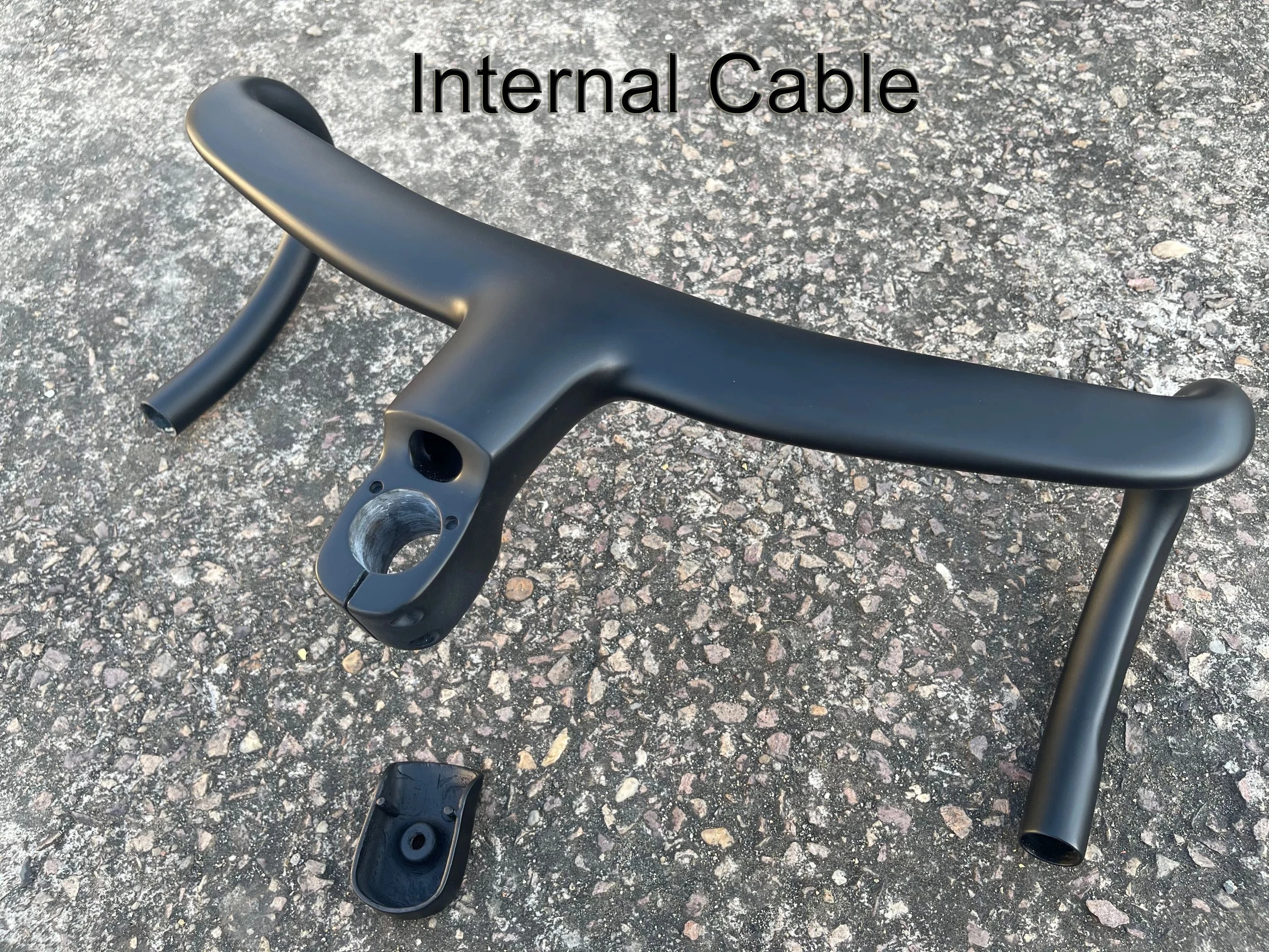 

New 5D Visi Integrated Carbon Handlebar Internal Cable Road Bike Bicycle Handlebars Matte Black Drop Bar With Stem