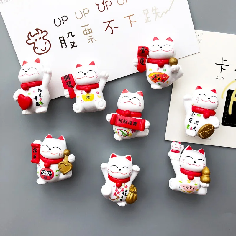 

Cute Korean 3D Cat Magnetic Stickers Refrigerator Stickers Personality Resin Cute Cartoon Mini Magnetic Magnet Collection Decor