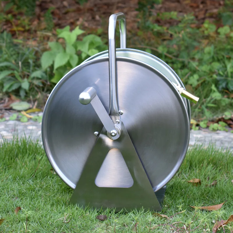 Stainless steel hose organizer watering hose home high-pressure garden collection hose cart reel