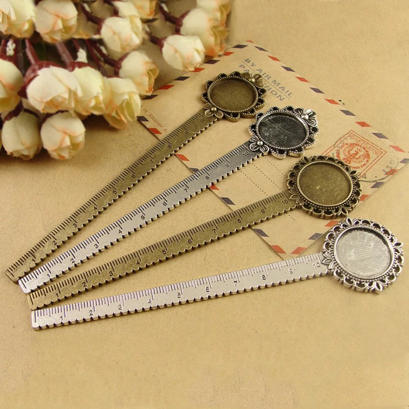 

Retro DIY Metal Bookmark Mini 10CM Wave Ruler Vintage Book Marks Small Gifts Cute Straight Scale School Stationery Supplies New