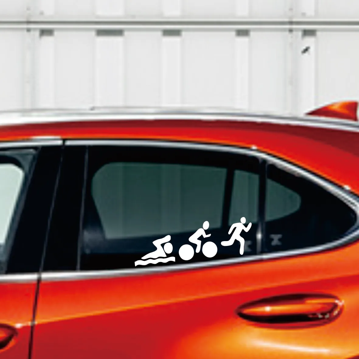 Автомобильная наклейка для триатлона подходящая плавания езды на велосипеде и