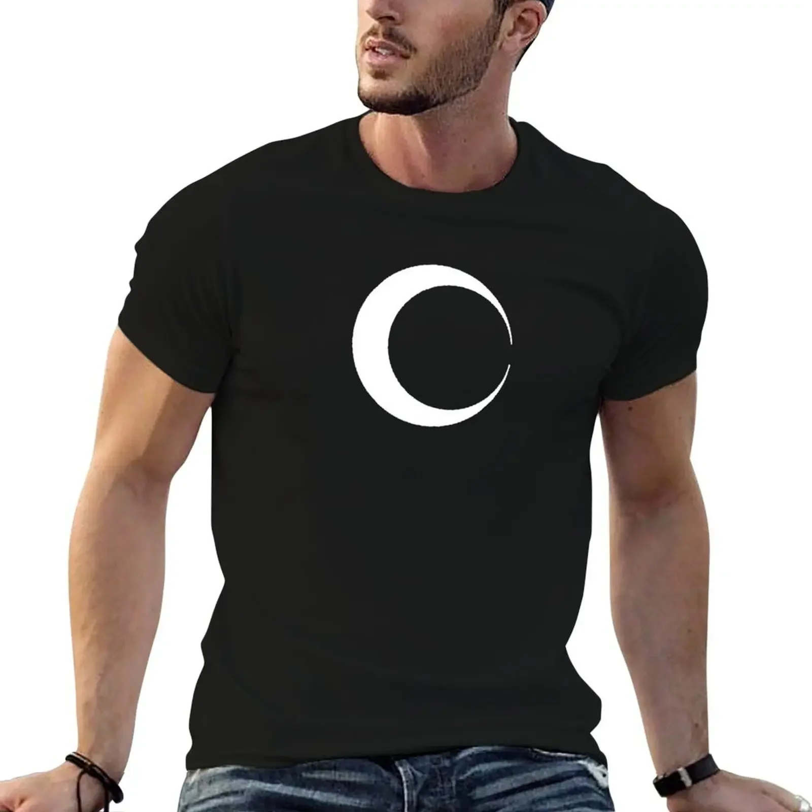Ior_Moon_White T-Shirt возвышенная для мальчика футболки-тяжеловесы мужчин