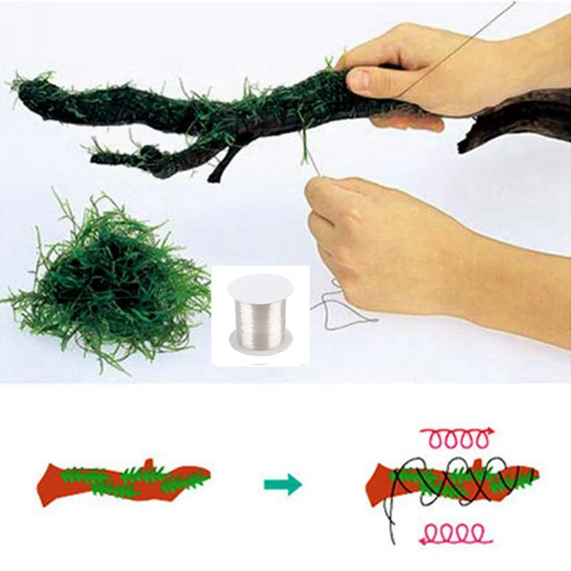 Ультра-прочное прозрачное нейлоновое водное растение для сборки своими руками 120