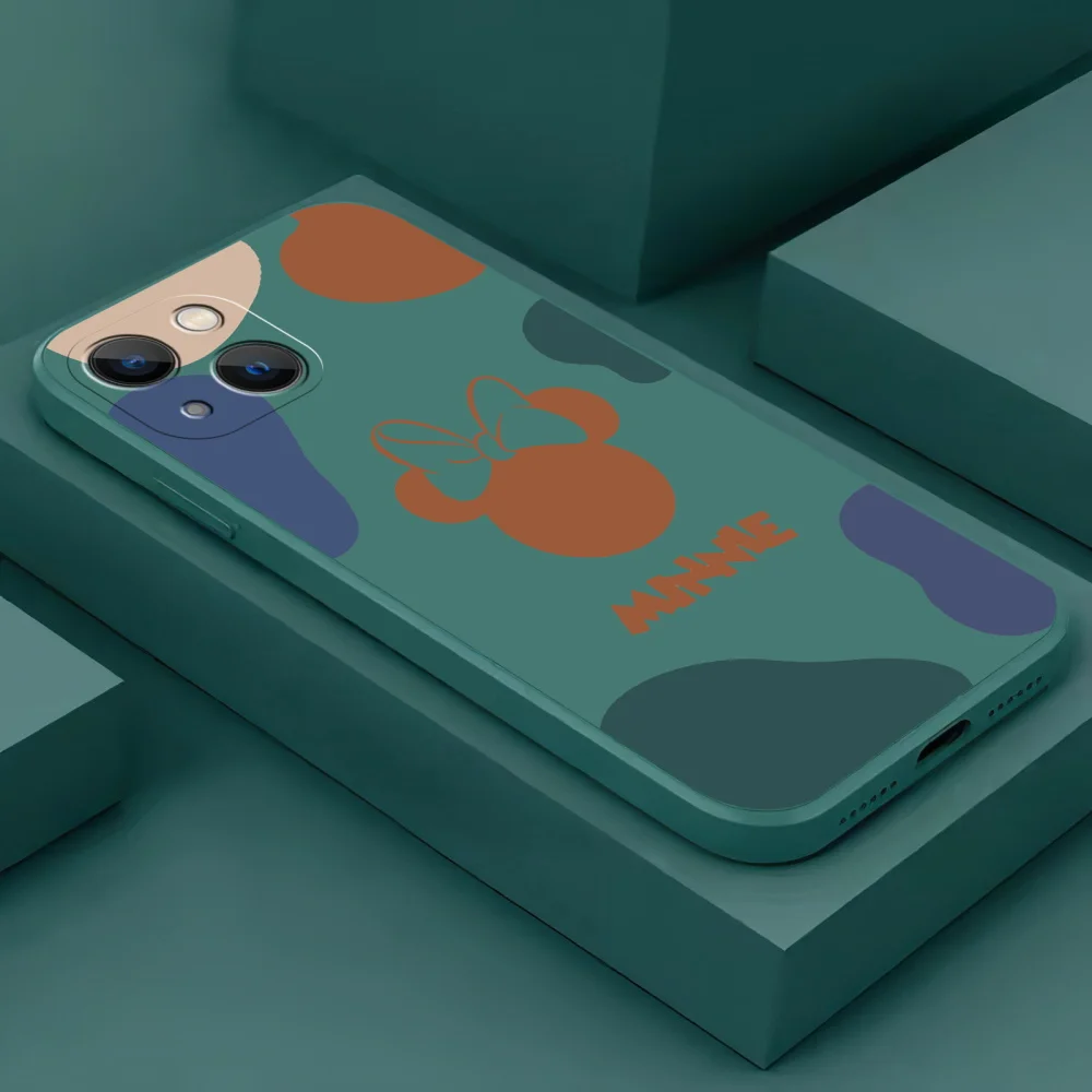 

Phone Csae For Funda iPhone 11 12 13 Pro Max 12 13 Mini X XS XR MAX SE 2020 6 7 8 Plus Silicone Mickey Mouse LOGO Celular Cover