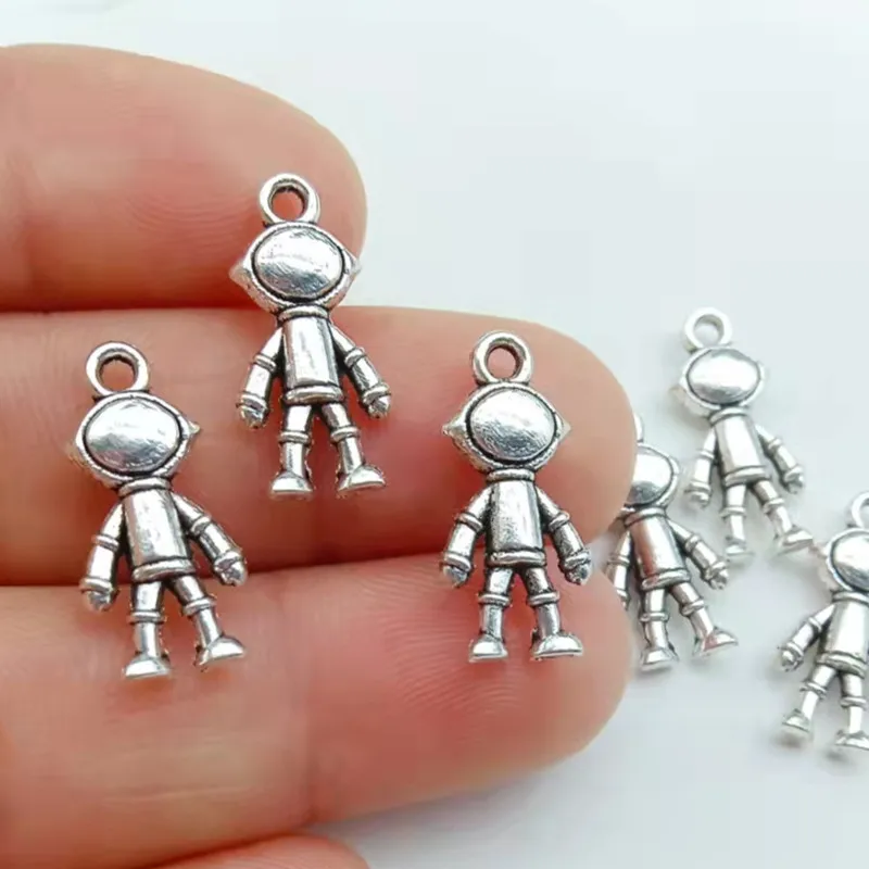 

20pcs Charms 18x9mm 3D Astronaut Cosmonaut Charms Tibetan Silver Color Pendants Antique Jewelry Making DIY Handmade Craft
