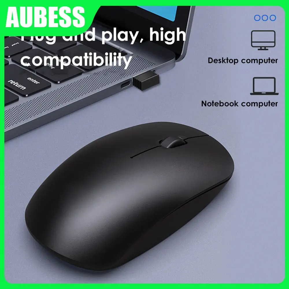 

Black Laptop Office Business Mouse Silent Gaming Mouse 2.4g Wireless Silent Mouse Computer Accessories Gaming