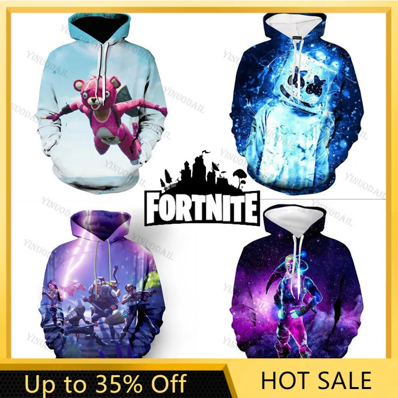 

Men and Women Fortnite Hoodie Sweatshirt Battle Royale Cartoon Streetwear Tops Teen Clothes Kids Hoodie Sweatshirt 3D Harajuku