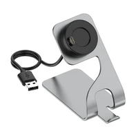 Portable Charger Aluminum Alloy Smartwatch Charging Dock Stand Station Travel Electronics Adaptor Accessory Silver