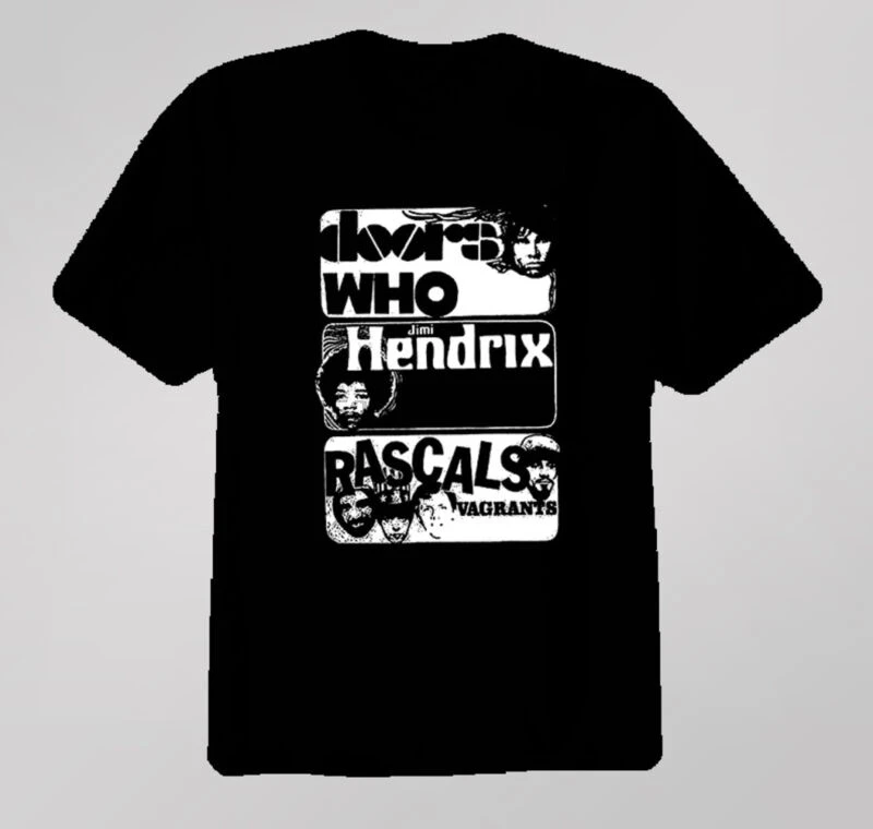 

Cool Rock Poster Door Who Hendrix Rascals T Shirt