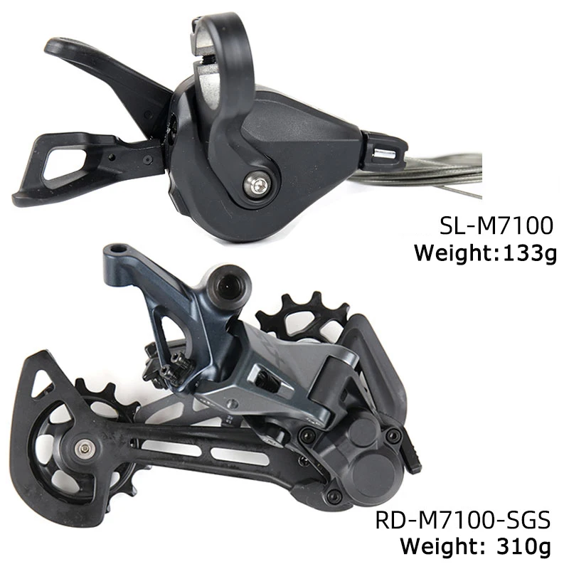 Фото Набор переключателей передач SHIMANO SLX M7100, 12 скоростей, для горных велосипедов, задний переключатель передач 10-51T, кассета Microspline, M7100 chain №2