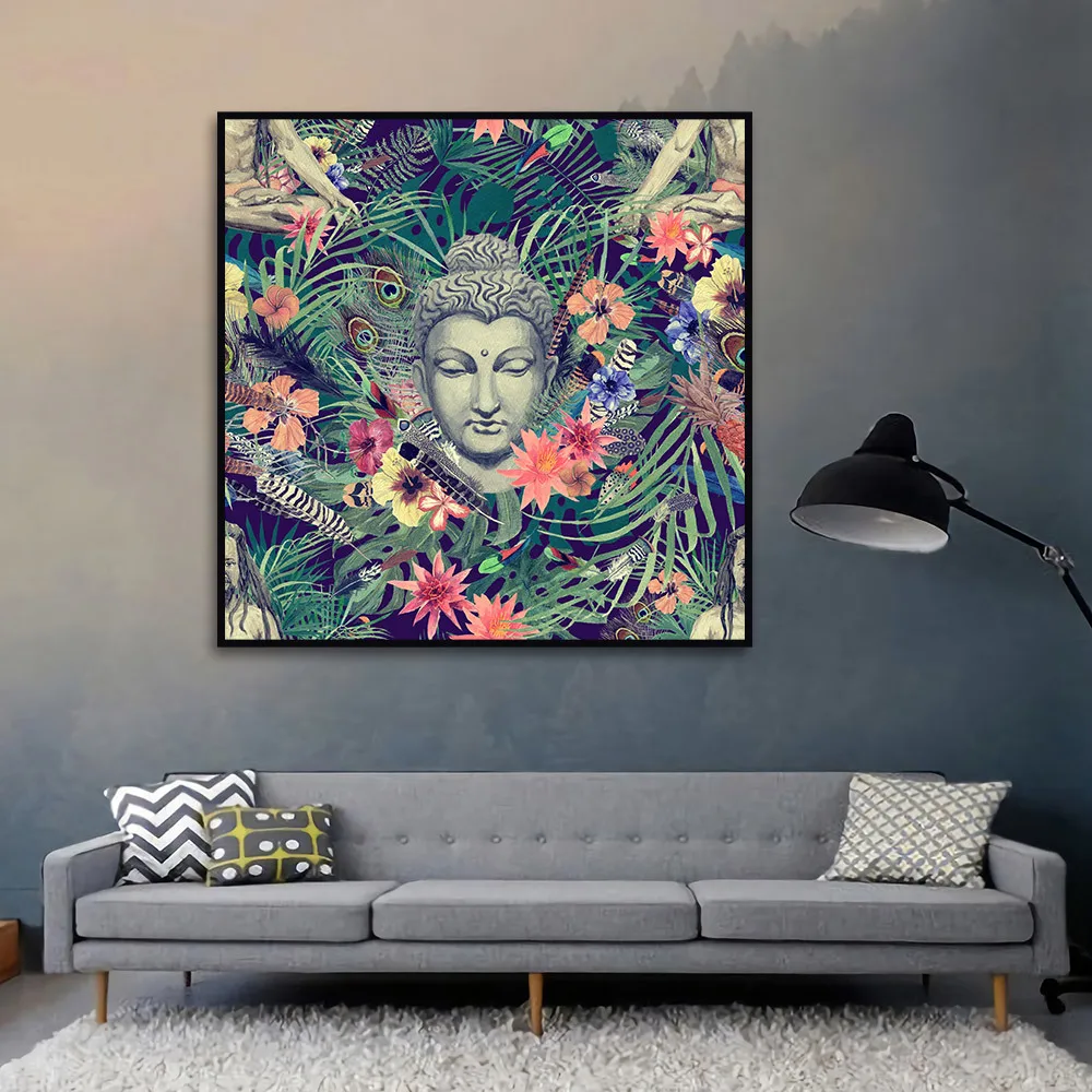 

Традиционная картина будды на холсте, плакаты, портреты и принты, настенное искусство для гостиной, домашний декор без рамки