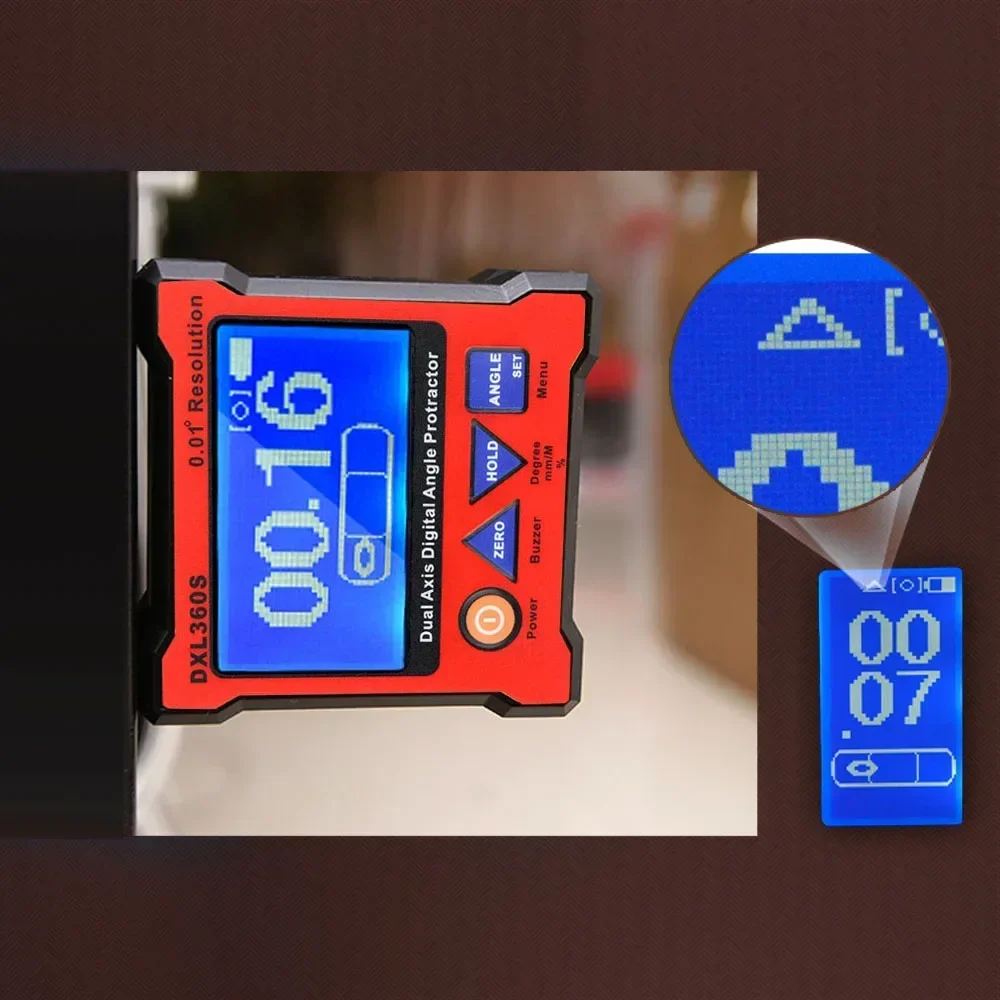 DXL360S DXL360 Цифровой угловой транспортир Перезаряжаемый двухосевой высокоточный