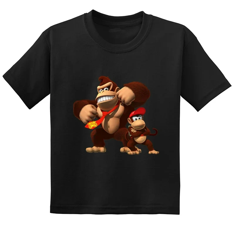 Детская Забавная Футболка С Мультяшным Принтом Donkey Kong Country