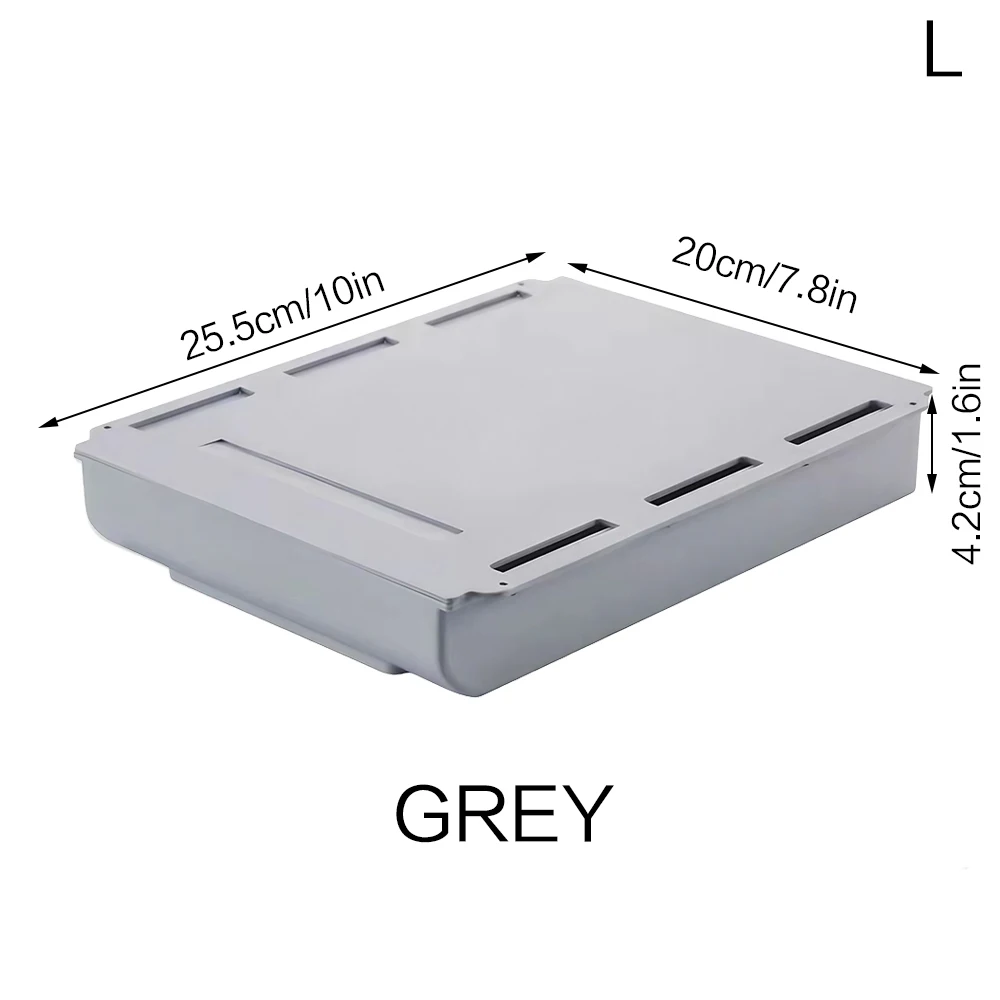 

JJYY Скрытый органайзер под стол белый/серый ABS