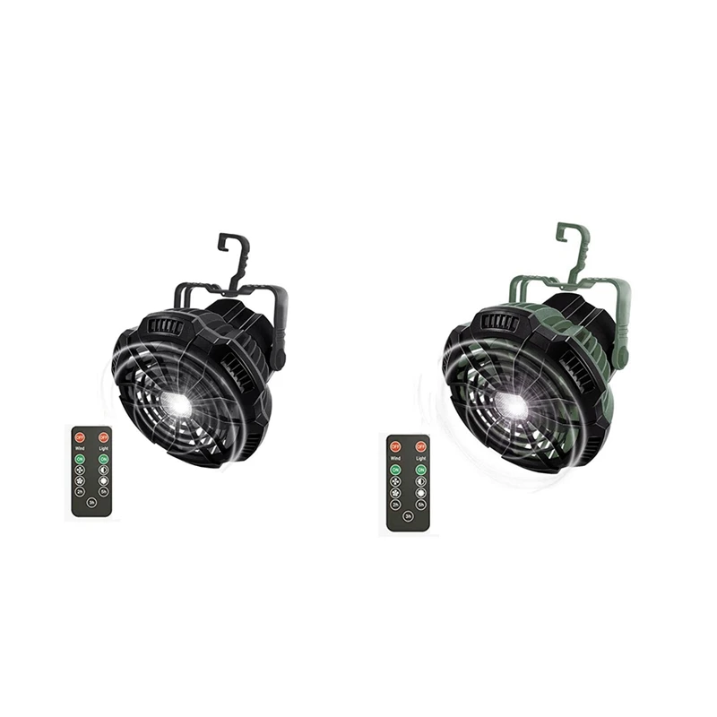 

Походный вентилятор светодиодный светодиодным фонариком, портативный вентилятор для палатки 5200 мАч, с дистанционным управлением, вращение...