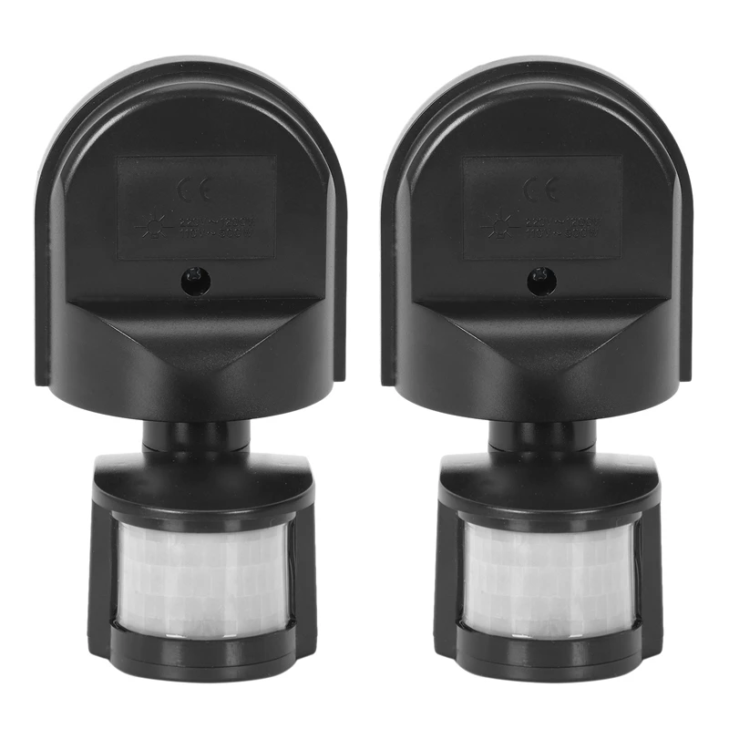 

2X Ac110v-240V Outdoor Pir Motion Sensor Switch Wall Light Lamp 180 Degree Sensor Detector Pir Motion Sensor LED Switch