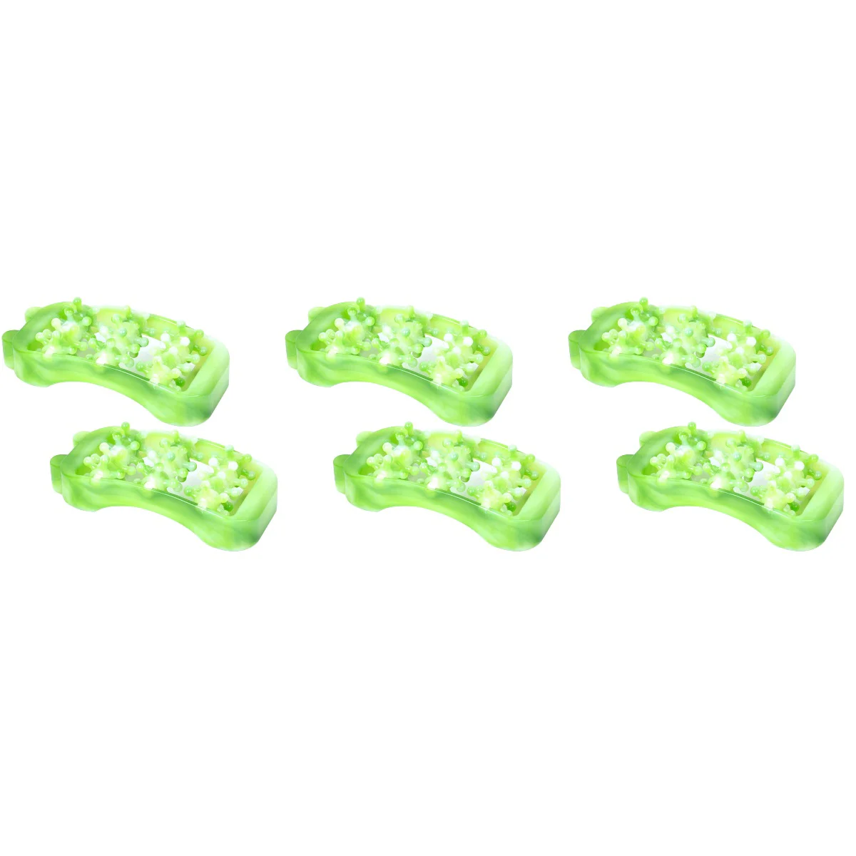 

6 pcs Mini Foot Massager Roller Meridian Health Care Tool Bright Color for Men Kids (Green)