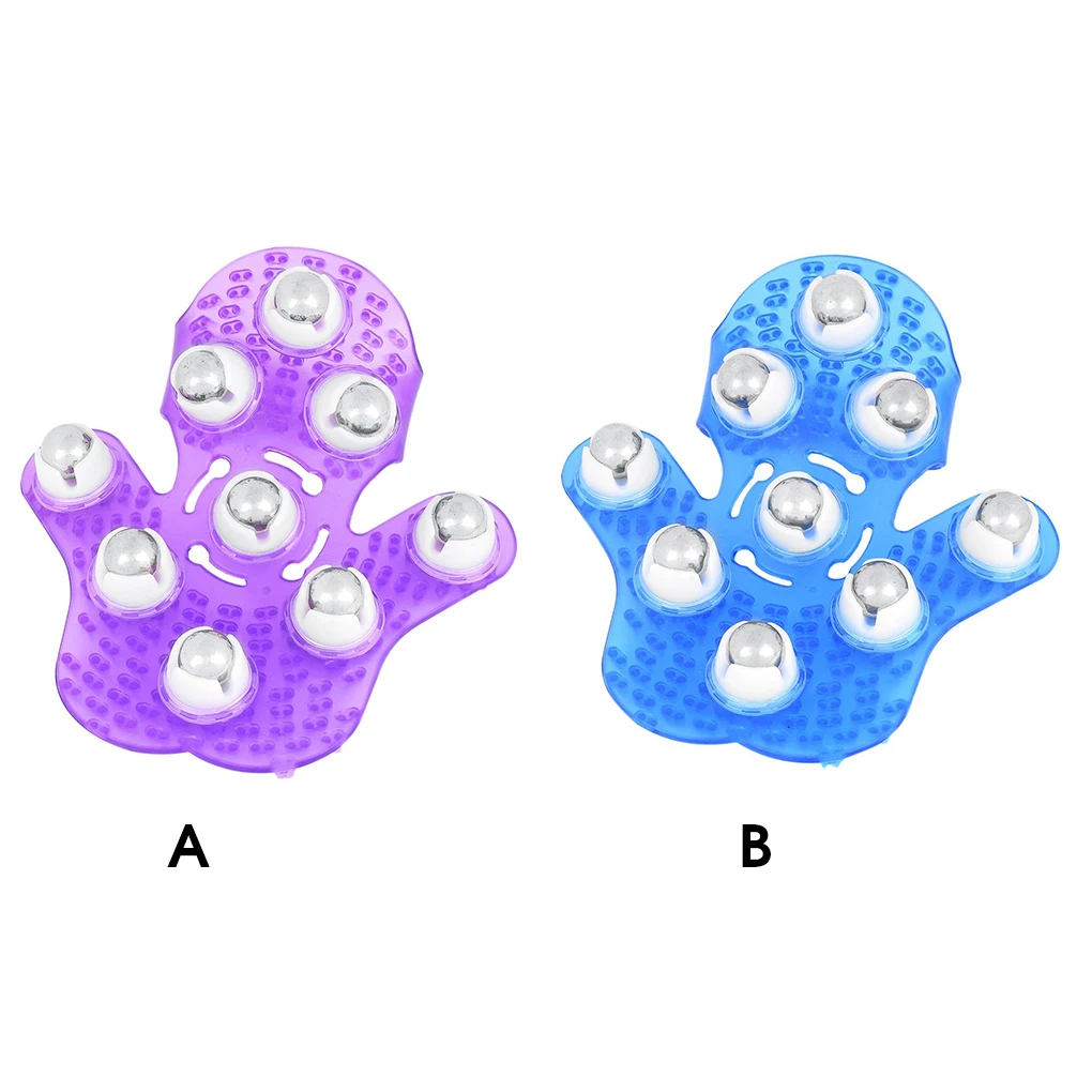 

PVC Palm Shaped Massage Glove Rolling Hand Type Massager Office Living Room Arm Muscle Tools Accessories Purple