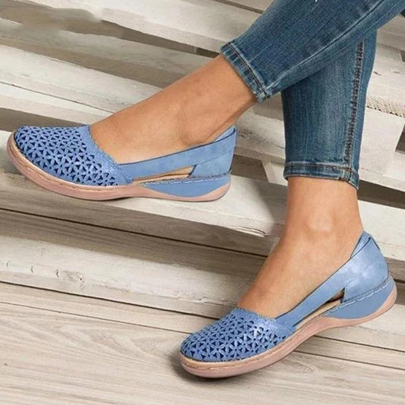

2022 Summer Women Sandals Wedges Orthopedic Hollow Out Ladsies Casuasl Shoes Slip On Vintage Female Sandals Chaussure Femme