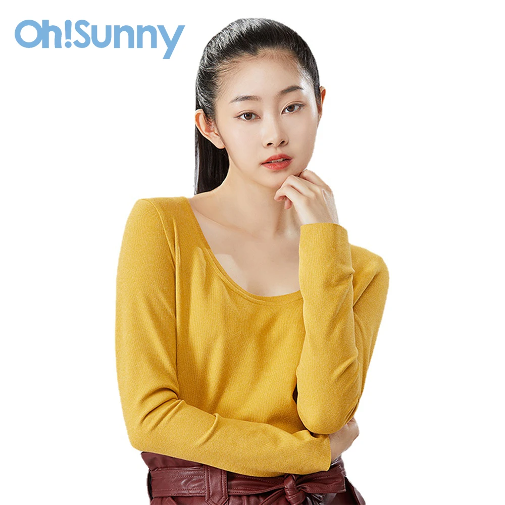 

Антистатическое термобелье OhSunny, женские длинные кальсоны с круглым вырезом, одежда, зимнее бесшовное теплое нижнее белье, полосатая эласти...