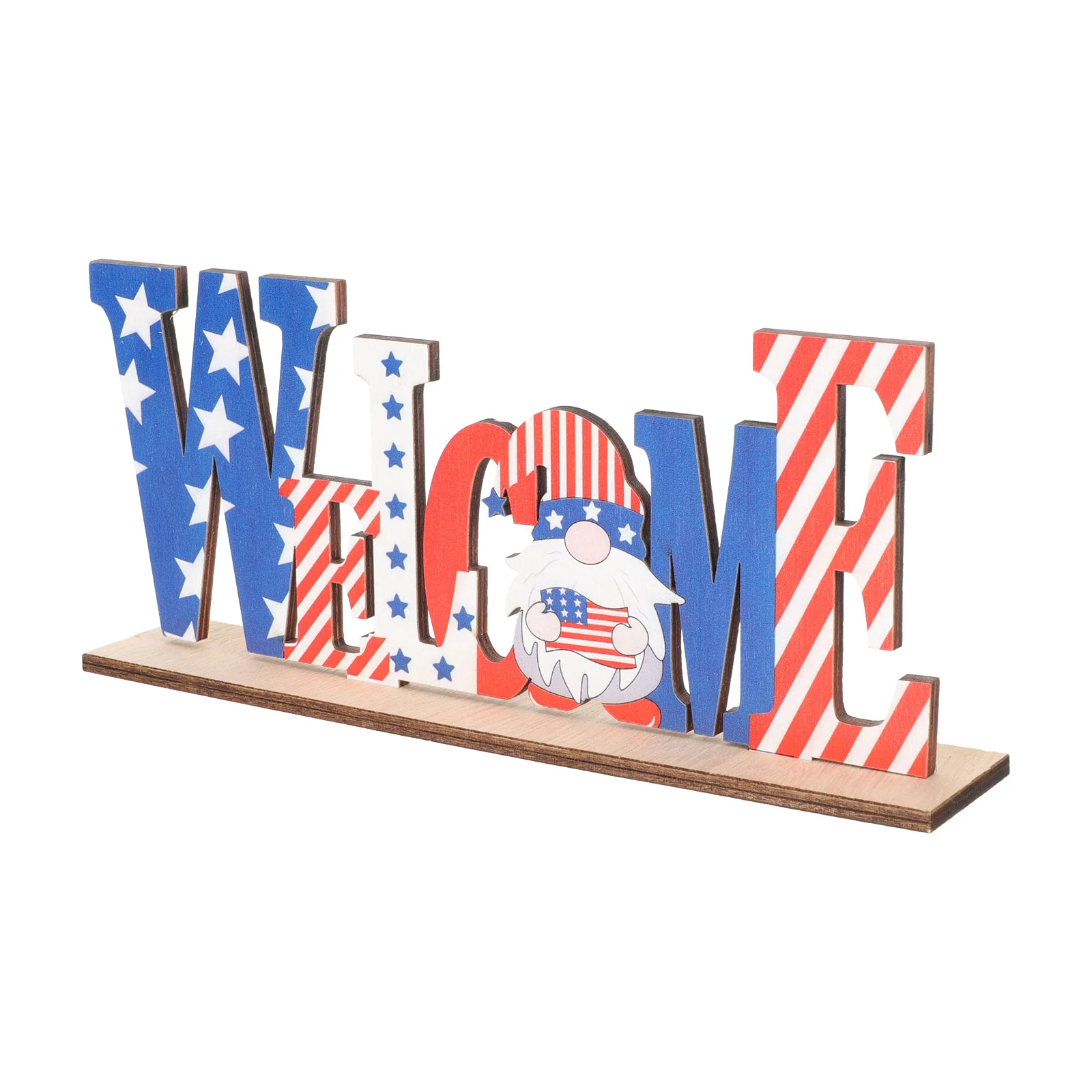 

Independence Day Decor Home Adornment Wood Home Ornament Wooden Craft Decor