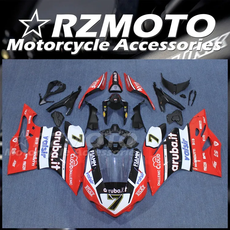 

4Gifts Injection New ABS Motorcycle Fairings Kit Fit for Ducati 959 1299 Panigale s 2015 2016 15 16 Bodywork Set Custom Number 7
