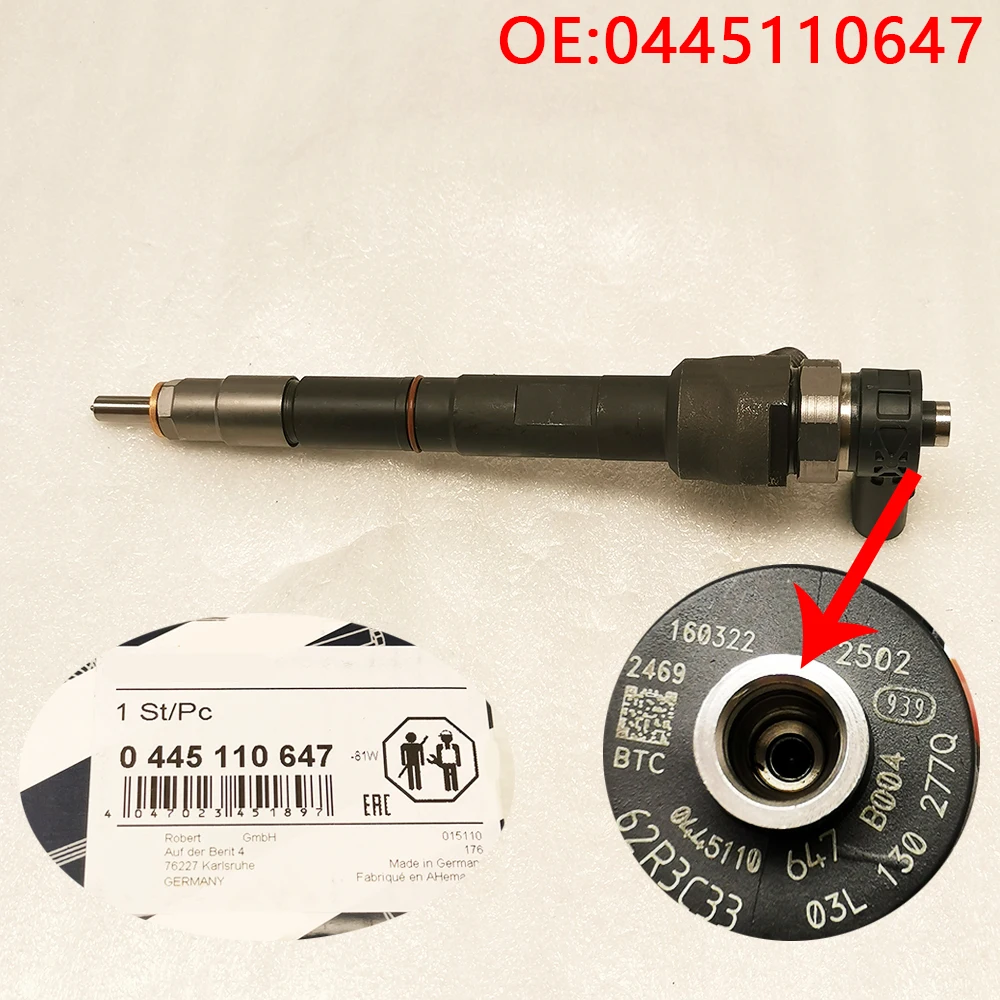

Для Gloednieuwe Diesel Common Rail Brandstofinjector 0445110369, 0445110646, 0445110647, 03l130855cx, 03l130277j, 03l130277q