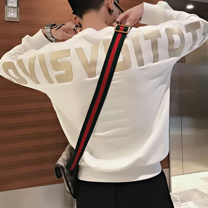 

Graffiti Letter Foam Sweatshirts Men's Streetwear Long Sleeve Top Male Cloth