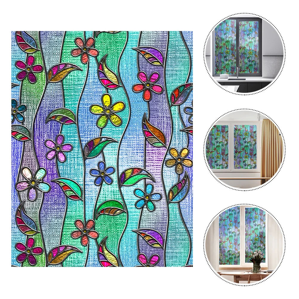 

1Pc Window Film Opaque Frosted Glass Film Decorative Privacy Screen Film