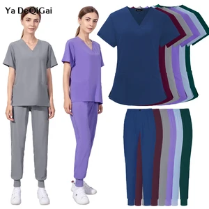 Wholesale Women Wear Scrub Suits Hospital Doctor Working Uniform Medical Surgical Multicolor Unisex Uniform nurse accessories