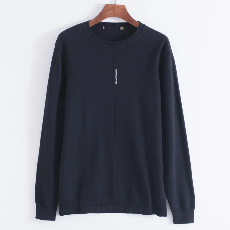 Yajia Withdraw from Cupboard Orders! Big Brand round Neck Pullover Long sleeve Knit Black Fashion Ci Thin Bottoming Men's S...