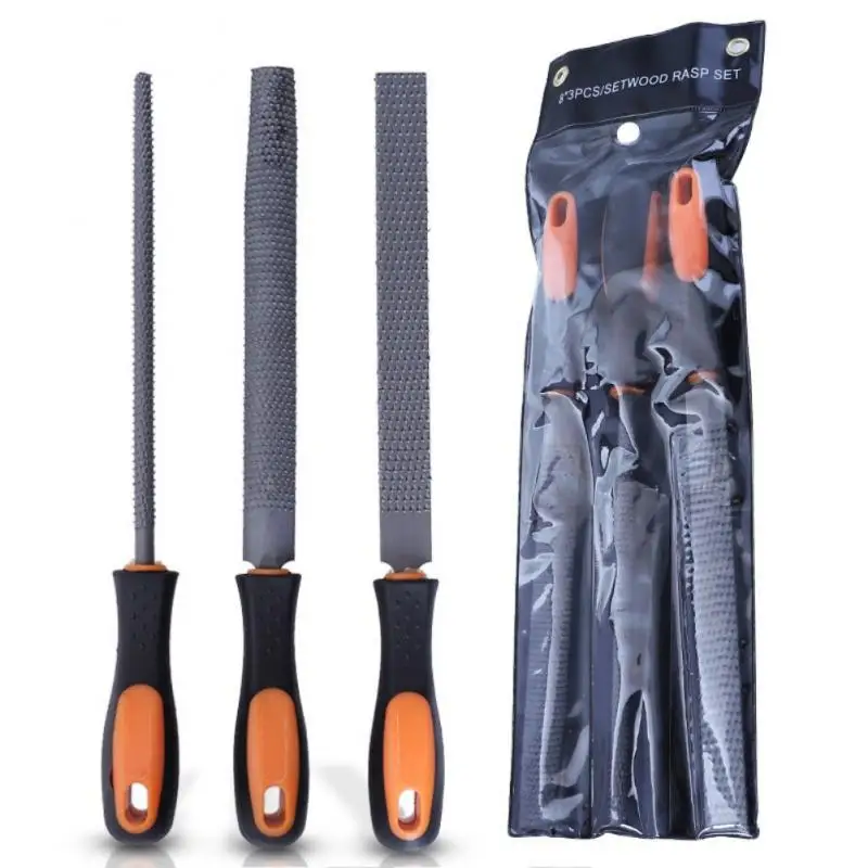 

/set 8" Wood Rasp Files Coarse-Teeth Woodworking Hand Tools Files Set Flat Round File Hand Tools Wood Rasp Files Set