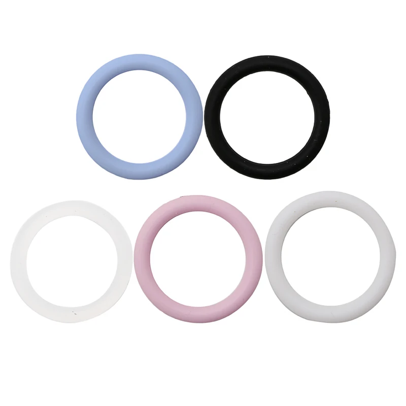 

5Pcs/lot Solid Color Silicone Baby Soother For Baby Feeding Baby O-Rings