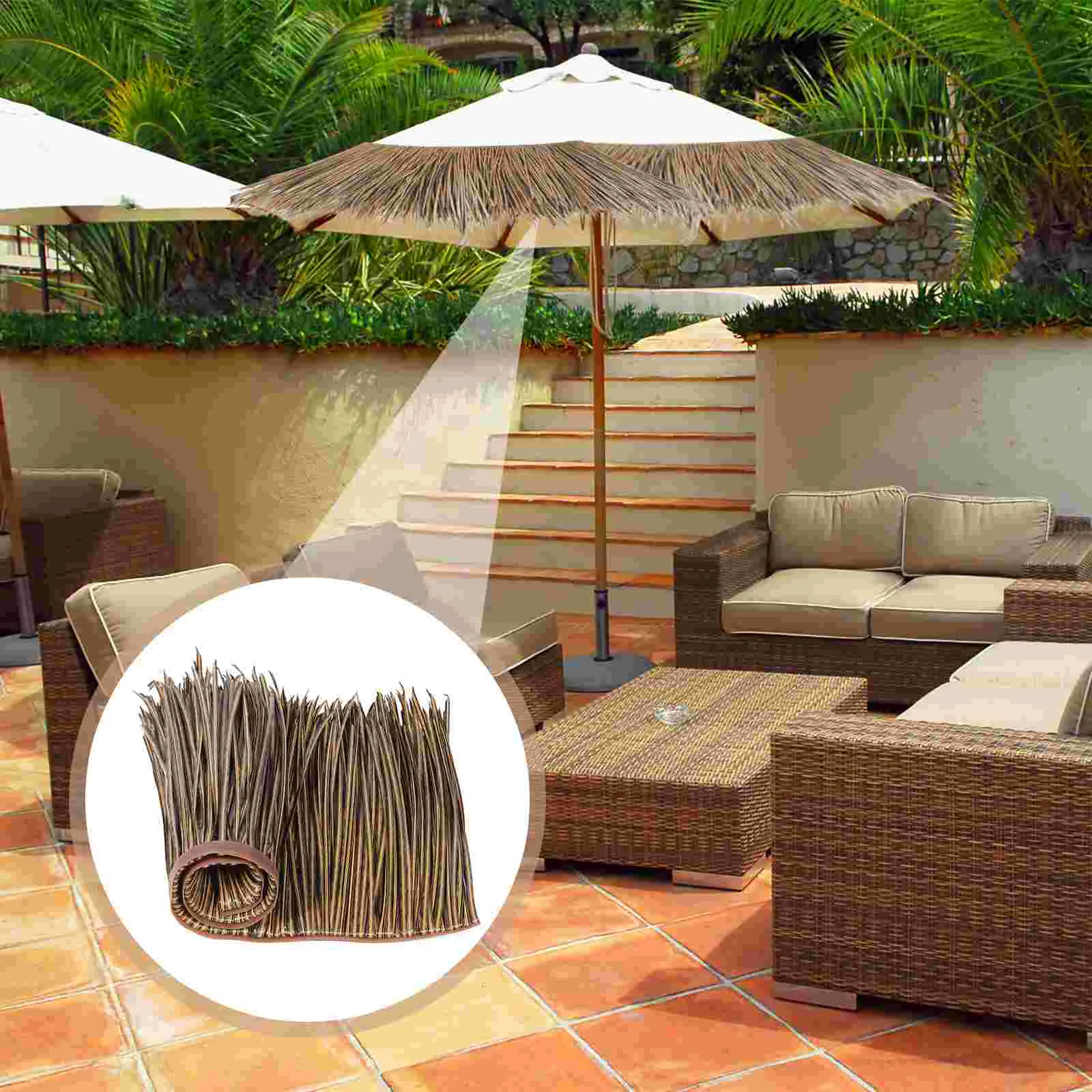 

Thatch Tiki Roof Straw Roofingfake Artificial Mexican Mat Palapa Hut Simulation Hanger Wind Chime Synthetic Roll Duck Bar Palm
