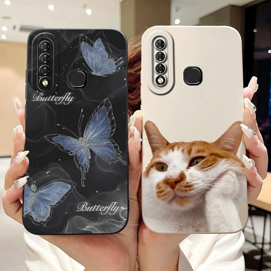 For Infinix Smart 3 Plus Case X627 Popular Flower Liquid Soft Silicone Phone Cases S4 X626B Smart3 Cover Fundas
